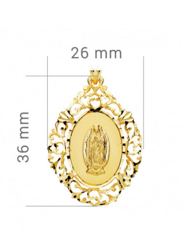 18K MEDALLA ORO AMARILLO VIRGEN DE...