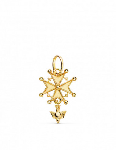 18K CRUZ DE HUGUENOTTE ORO AMARILLO...