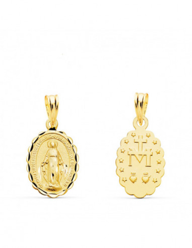 18K MEDALLA VIRGEN DE LA MILAGROSA...