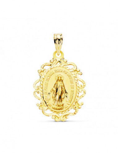 18K MEDALLA VIRGEN DE LA MILAGROSA...