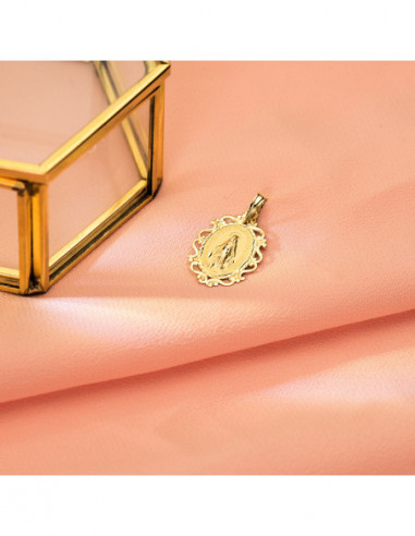 18K MEDALLA VIRGEN DE LA MILAGROSA...