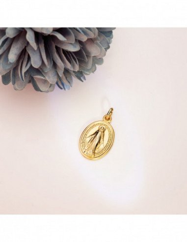 18K MEDALLA VIRGEN MILAGROSA OVAL 25...