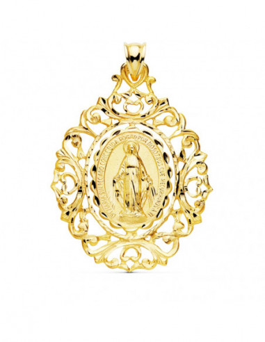 18K MEDALLA VIRGEN DE LA MILAGROSA...