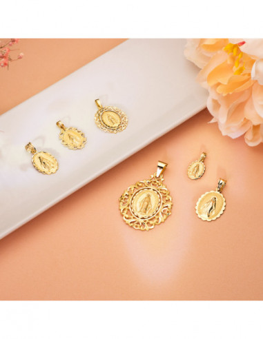 18K MEDALLA VIRGEN DE LA MILAGROSA...