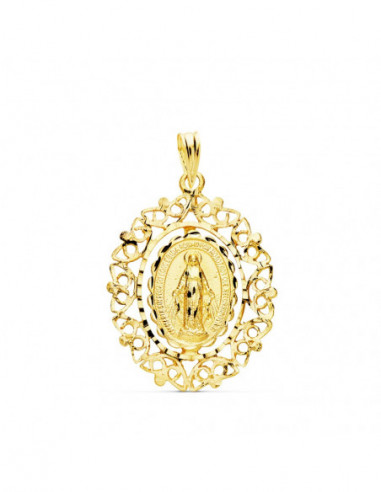 18K MEDALLA VIRGEN DE LA MILAGROSA...
