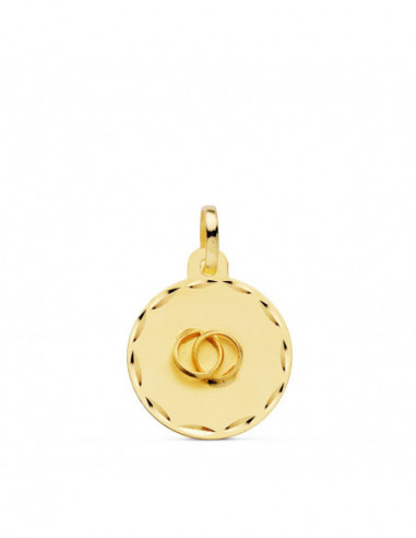 18K CHAPA DISCO REDONDO ALIANZAS...