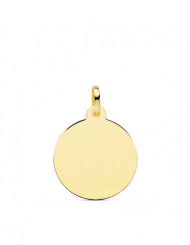 18K CHAPA DISCO LISO BRILLO 20 MM 18K CHAPA DISCO LISO BRILLO 20 MM