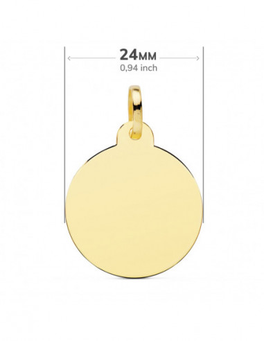 18K CHAPA ORO AMARILLO DISCO LISO...