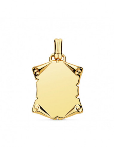 18K CHAPA PERGAMINO LISO BRILLO...