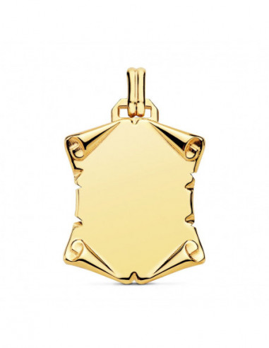 18K CHAPA PERGAMINO LISO BRILLO...