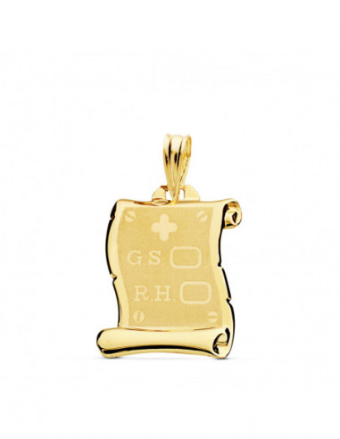 18K CHAPA PERGAMINO BRILLO GRUPO...