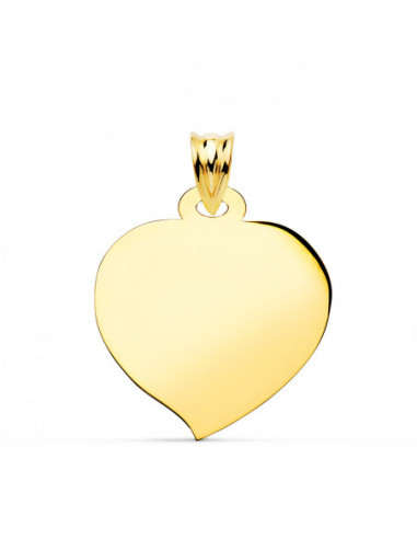 18K CHAPA ORO AMARILLO CORAZON BRILLO...