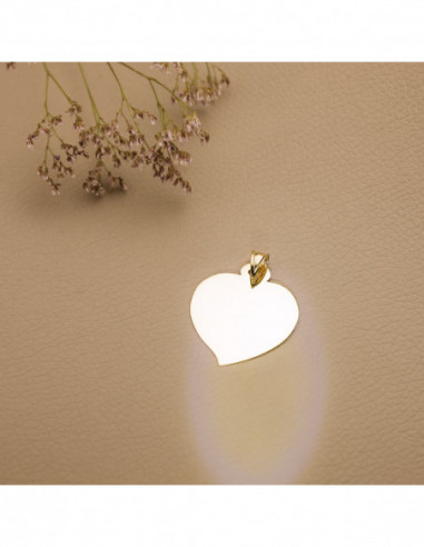 18K CHAPA ORO AMARILLO CORAZON BRILLO...