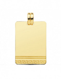 18K CHAPA LASER GRECA 28X20 MM 2