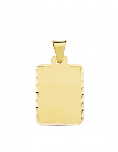 18K CHAPA MATE TALLADA 24X19 MM