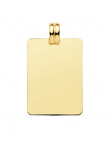 18K CHAPA LISA 28X20 MM