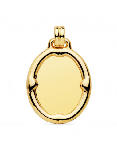 18 CHAPA ORO AMARILLO OVAL BRILLO CON...