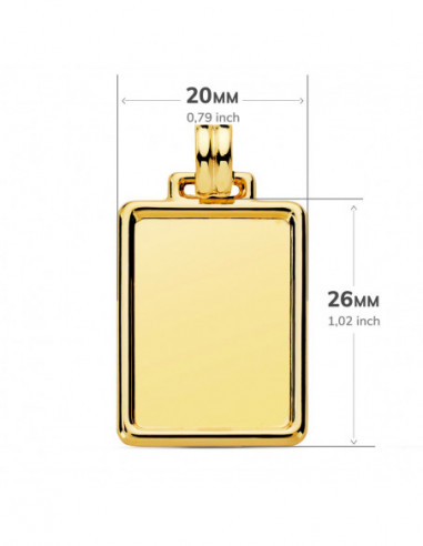 18K CHAPA LISA 29X20 MM