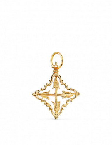18K COLGANTE ORO AMARILLO CRUZ...