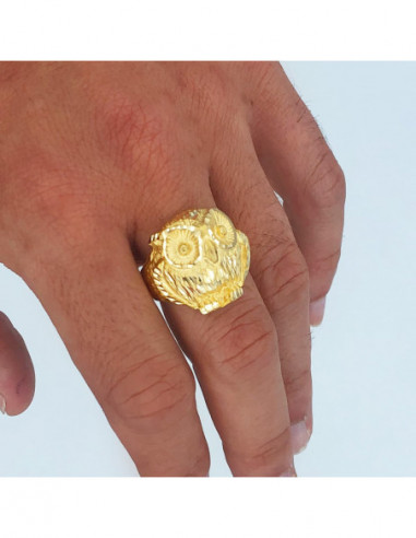 18K SELLO ORO AMARILLO MACIZO CABEZA...