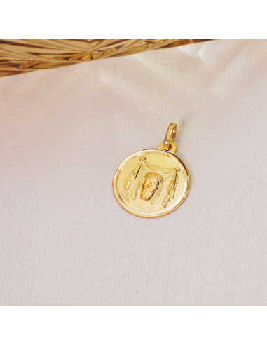 18K MEDALLA SANTA FAZ BISEL 18 MM