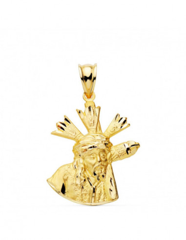 18K CRISTO GRAN PODER SILUETA 24X20 MM