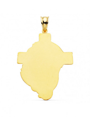 18K CABEZA DE CRISTO CON CRUZ TALLADA...