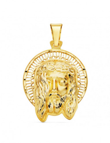 18K COLGANTE CABEZA CRISTO ORLA 29X25 MM