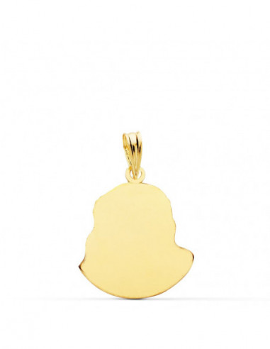 18K CABEZA CRISTO DE MURILLO 20X16 MM