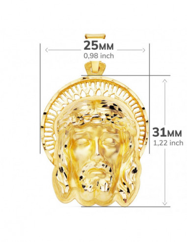 18K COLGANTE ORO AMARILLO CABEZA DE...