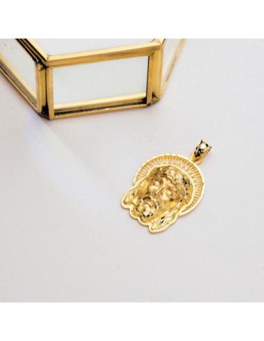 18K COLGANTE ORO AMARILLO CABEZA DE...
