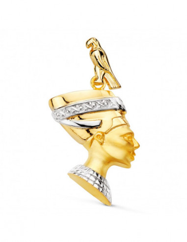 18K COLGANTE ORO BICOLOR NEFERTITI...