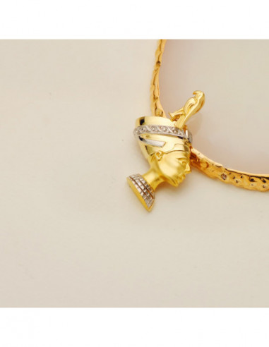 18K COLGANTE ORO BICOLOR NEFERTITI...