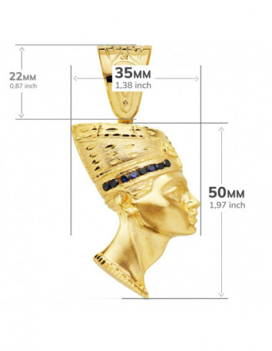 18K COLGANTE ESFINGE NEFERTITI...