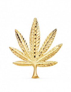 18K COLGANTE HOJA MARIHUANA... 2