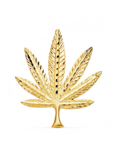 18K COLGANTE HOJA MARIHUANA 44X37 MM