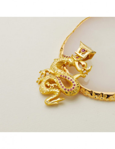 18K COLGANTE ORO AMARILLO DRAGON CON...