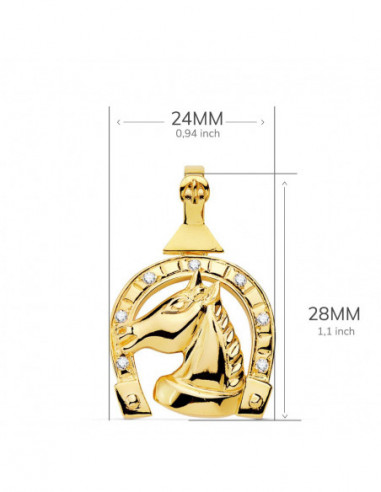 18K COLGANTE ORO AMARILLO HERRADURA...