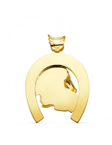 18K COLGANTE ORO AMARILLO HERRADURA...