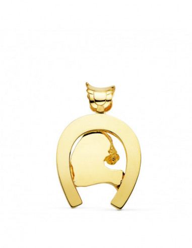 18K COLGANTE ORO AMARILLO HERRADURA...