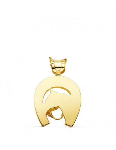 18K COLGANTE ORO AMARILLO HERRADURA...