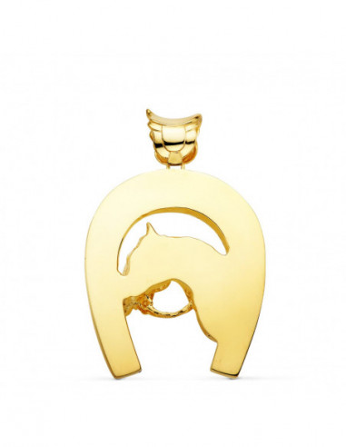 18K COLGANTE ORO AMARILLO HERRADURA...