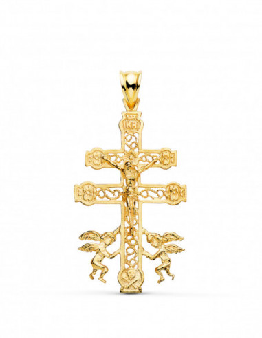 18K CRUZ DE CARAVACA ORO AMARILLO...