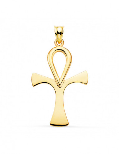 18K CRUZ DE LA VIDA ORO AMARILLO SIN...