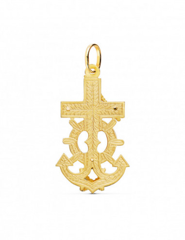 18K CRUZ MARINERA ORO AMARILLO CON...