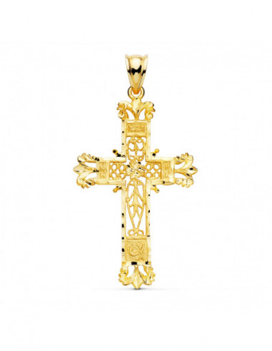18K CRUZ ORO AMARILLO FILIGRANA...