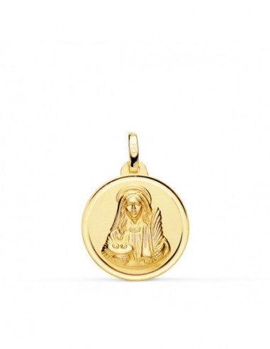 18K MEDALLA SANTA LUCIA BISEL 18 MM
