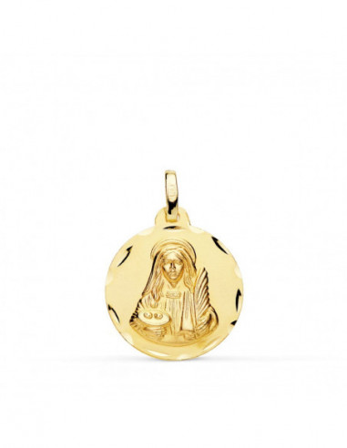 18K MEDALLA SANTA LUCIA 18 MM 2.05 GR