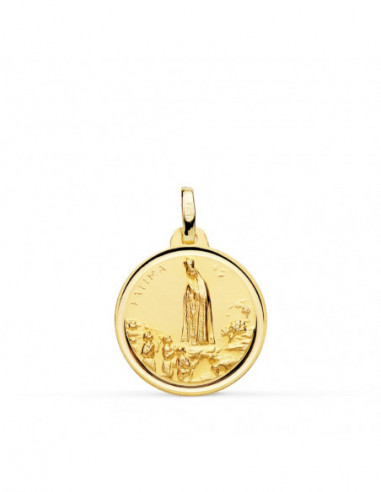18K MEDALLA VIRGEN DE FATIMA BISEL 18 MM