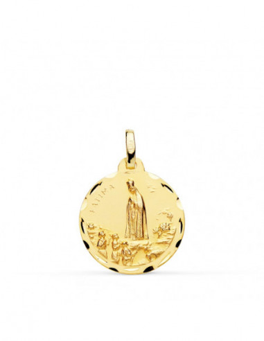 18K MEDALLA VIRGEN DE FATIMA 18 MM